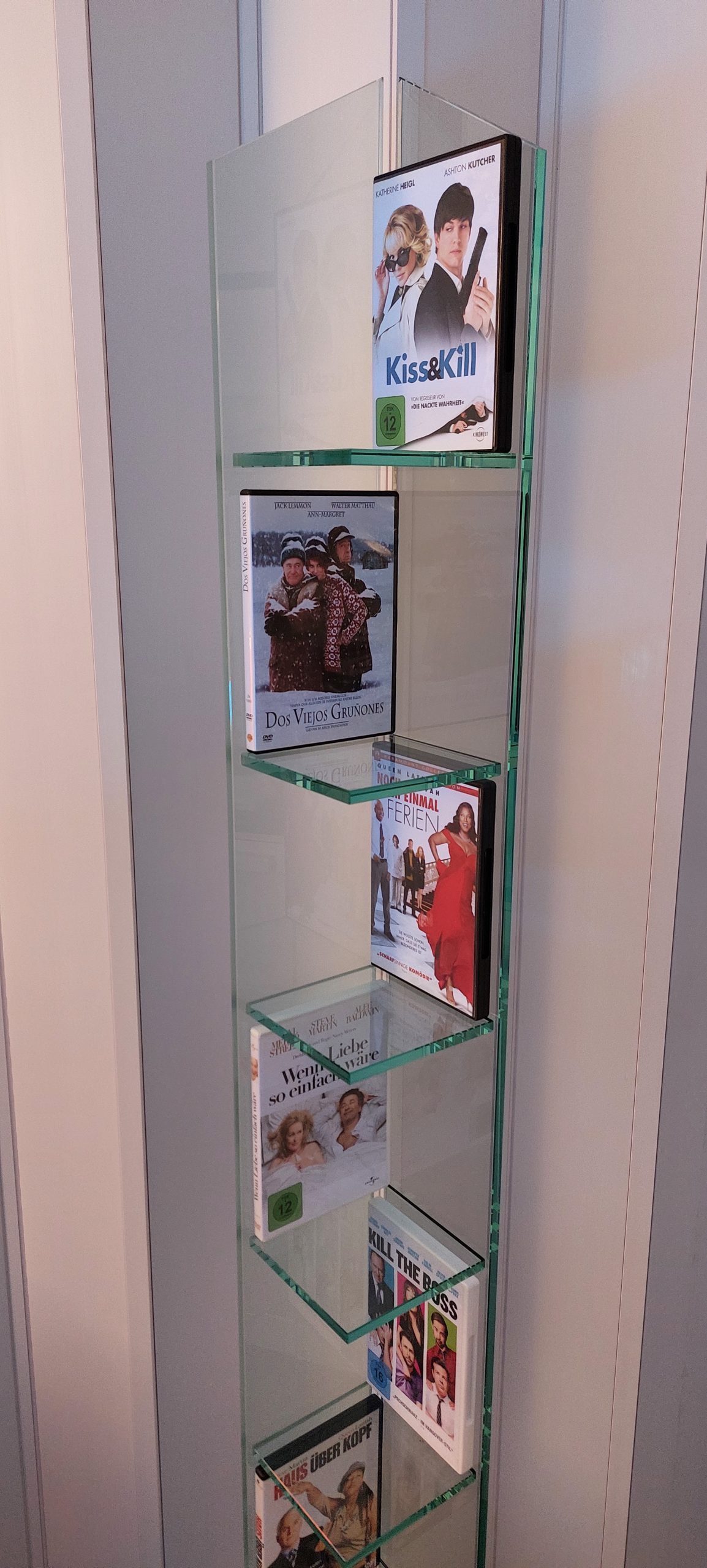 CD / DVD Glas Regal Skyline in 3 Höhen lieferbar Medienregal – Bild 11