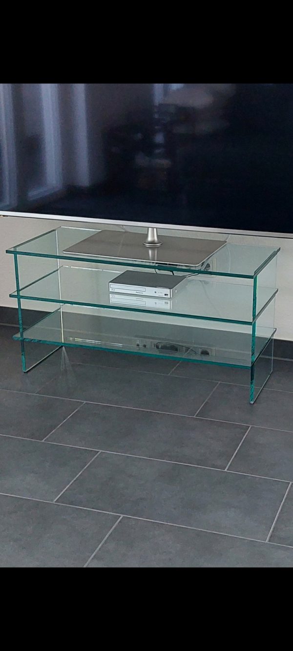 TV Glas Konsole Zapping 2-Fächer – Bild 8