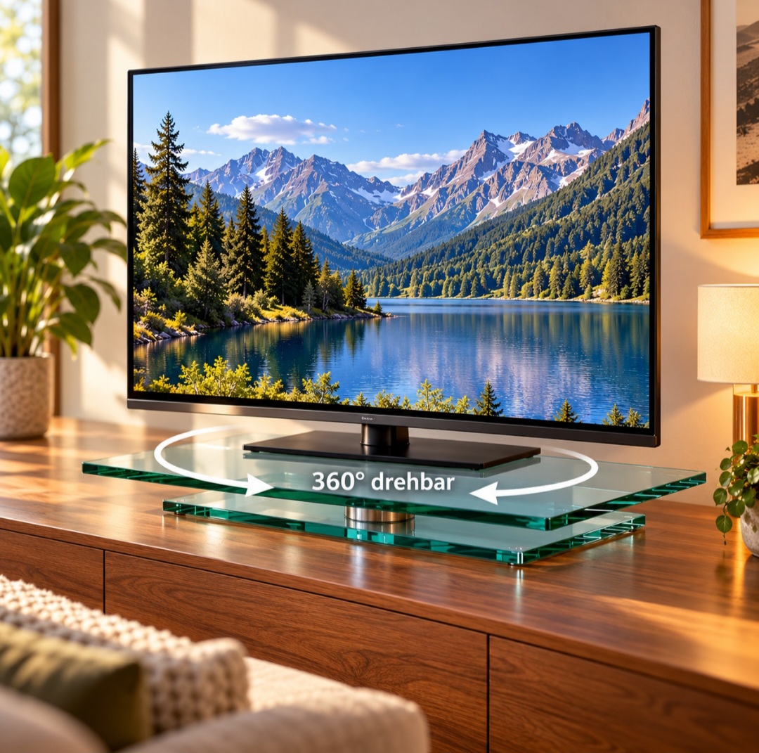 TV Glasdrehteller Drehtableau aus Glas