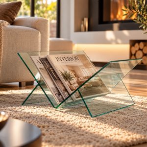Glas Zeitschriftenständer A 4