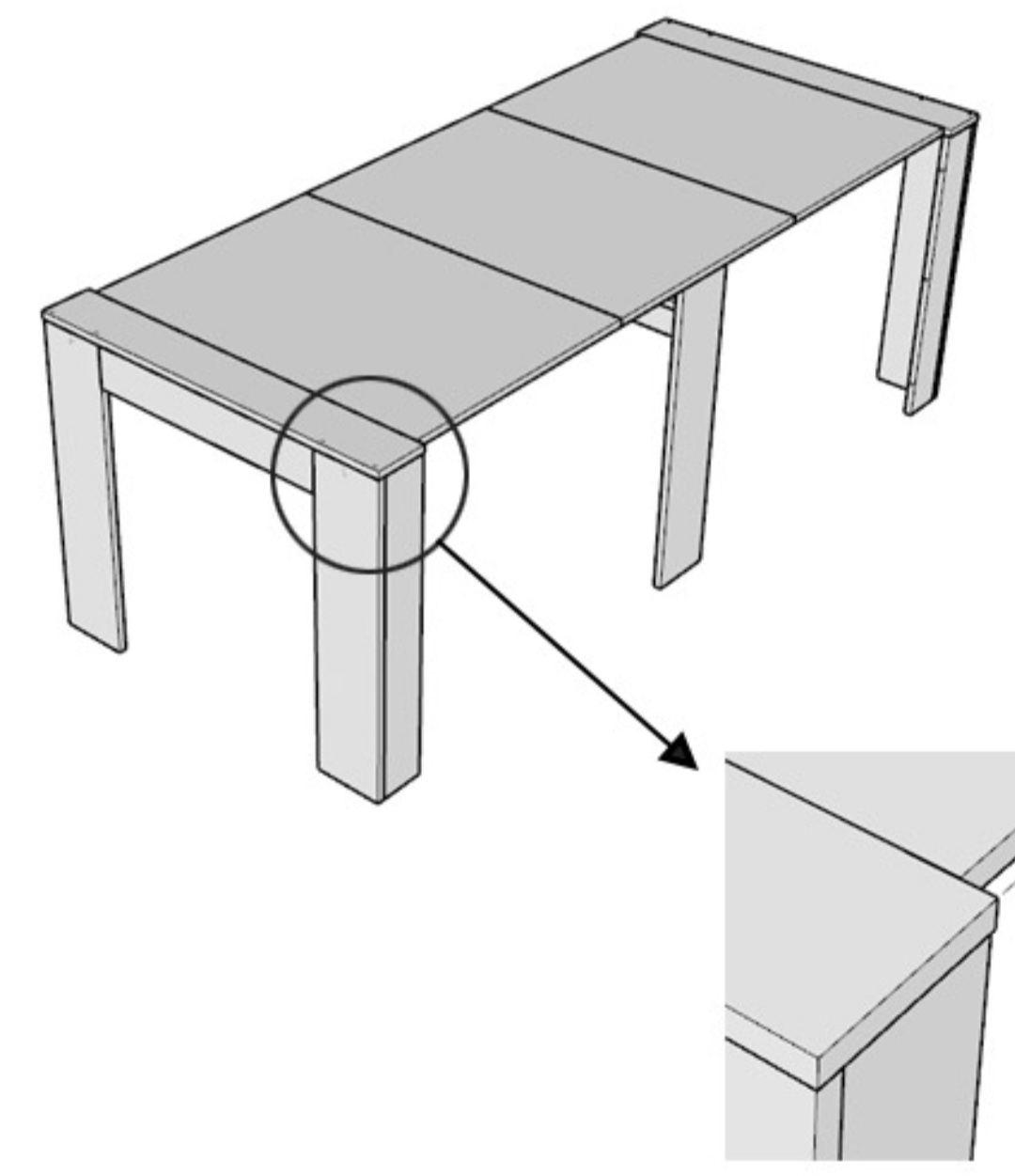 Itamoby Kiba ausziehbarer Konsolentisch